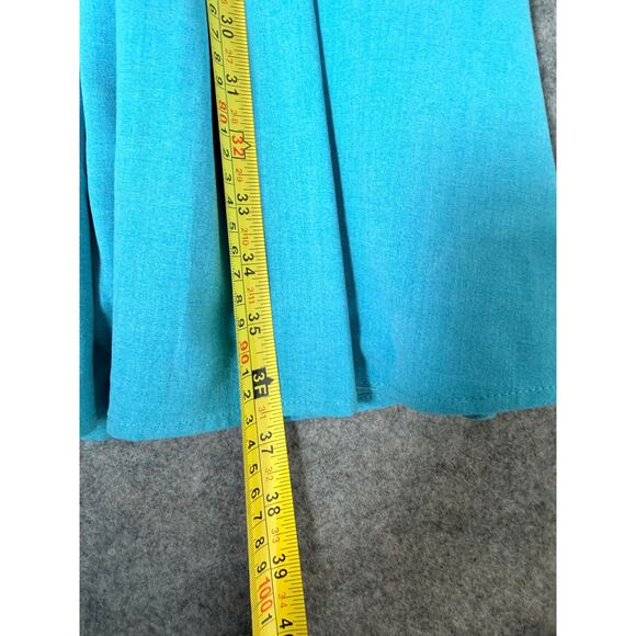 Calvin Klein Womens Dress Blue Aqua Sleeveless Pleated Bodice Knee Length Size 6 - Picture 9 of 11